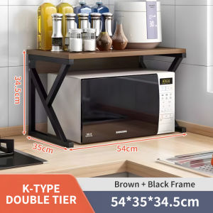 Multifunctional kitchen storage rack with strong load bearing capacity microwave oven rack saves space