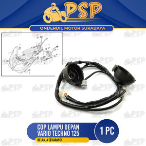 Cop Lampu Depan Vario Techno 125 - Pitingan Fitting Fiting Piting Socket Soket Dop Depan Honda