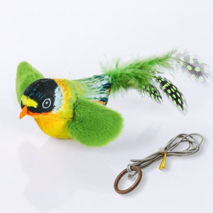 Interactive Cat Toy Rechargeable Flapping Bird Lifelike Moving Wings Plush Toy Auto Activation for Indoor Cats Self Play