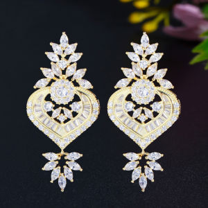 SEQUITO Trang Sức Trang Phục Hợp Thời Trang Cho Nữ Bông Tai Dài Thả Hình Cầu Vòng Lấp Lánh Dát Vàng Mạ Vàng Cho Tiệc Cưới SE670