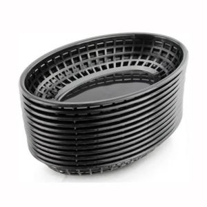 10Pcs Food Tray Basket Plastic Tray Fast Food Burger Fries Chicken Hot Dog Bread Serving Tray Basket
