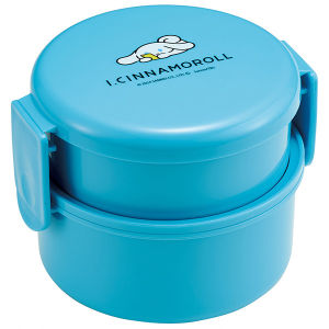 SKATER Antibacterial Round Lunch Box 500ml (2 Layer) w/ Mini Fork Hello Kitty/ Cinnamoroll/ Kuromi/ Monster