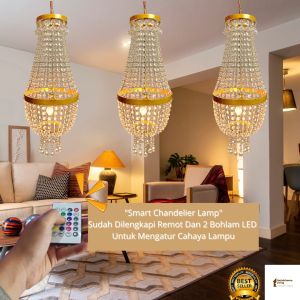 Lampu Gantung Kristal Ruang Tamu Bahan Akrilik hias Minimalis terbaru dekorasi plafon langit-langit