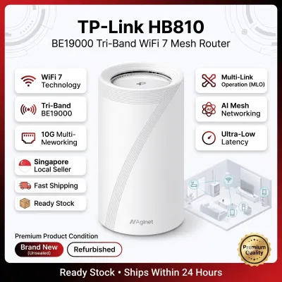 TP-Link HB810(SGST) BE22000 Whole Home Mesh Wi-Fi 7 | Ultra-Fast 22Gbps 10G Ports Whole Home Coverage
