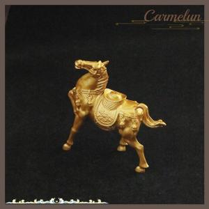 [Carmelun] Năm 2026 hoàng đạo Tượng ngựa kim loại Mô Hình Ngựa Vàng mô phỏng ngựa trang trí nhà văn phòng Máy tính để bàn trang trí phong thủy may mắn