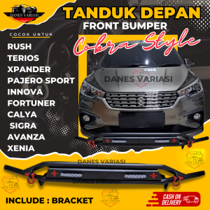 TANDUK  FRONT BUMPER  COBRA MINI WITH LAMP BEMPER TOWING DEPAN LAMPU PREMIUM KUALITAS IMPORT GRADE A - RUSH  / TERIOS / XPANDER / PAJERO / INNOVA /FORTUNER / CALYA / SIGRA / AVANZA / XENIA Aksesories Mobil Bisa COD
