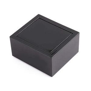 Flip Cover Rotating Cufflinks Box Black Plastic Velvet Display Box for Birthday Valentine Day Mothers Day