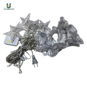 LED Holiday Decorative Lights IP54 Waterproof Christmas Window Light 8 Modes PVC Twinkle Curtain Lamp for Room Lighting Wedding Decorative [Ueb Flagship Store]