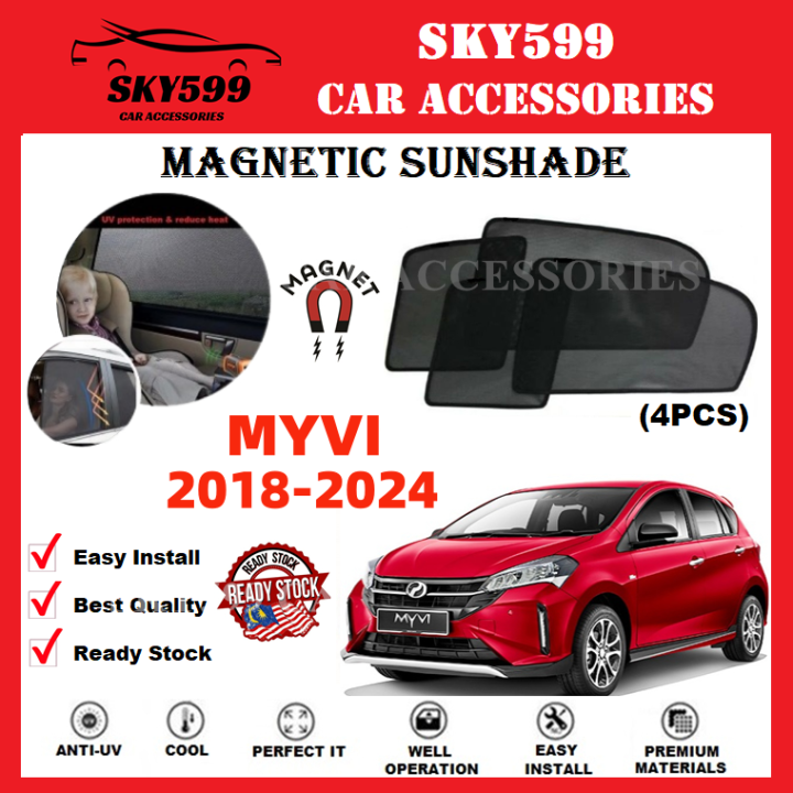 Perodua Myvi 2018-2024 Magnetic Sunshade | Lazada