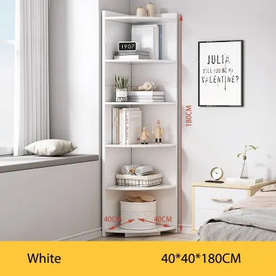 KEKEE Corner Bookcase Rak Buku Wall Corner Shelf Home Storage Rack Display Stand Rak Simpanan Rumah Living Room Bookshelf 书架