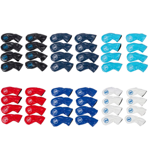 8Pcs Golfs Iron Club Head Cover Protection Sleeve Waterproofs PU Leather Golfs Club Head Cover Golfs Rod Head Cases