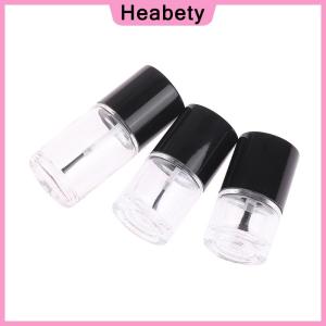 Heabety  5 10 15 ML Empty Nail Polish Bottle Cosmetic Containers Nail Glass Bottles With Brush Transparent Glass With A Lid Brush