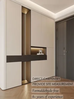【SG Local Contractor】【Custom Furniture】Living Room Renovation /TV Console /Feature Wall / Hallway/ Display cabinet /Shoe Cabinet/ Carpentry works