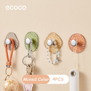 Ecoco Wall-Mounted Hook Minimalism Multipurpose Bathroom Hook Strong Adhesion Strong Load-Bearing