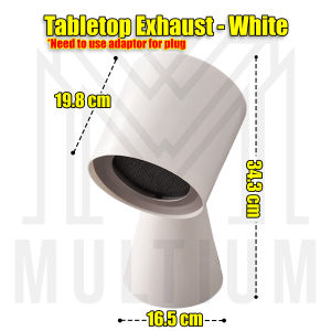 Range Hood Portable Desktop White | Exhaust Smoke Suction Cooker Hood| Detachable Aluminum Filter |Mini Range Hood | Portable Extractor Hood for Barbecue