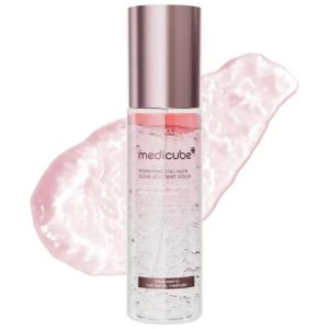 【SG Local Stock】Medicube PDRN Pink Collagen Glow Jelly Mist Serum 100ml - Hydrate & Glow - Clear gel with pink accents - For skin hydration and radiance