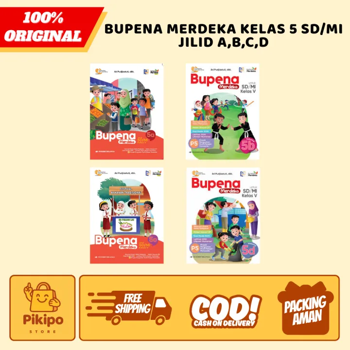 BUPENA MERDEKA SD/MI KELAS 5 JILID 5A 5B 5C 5D KURIKULUM MERDEKA ...