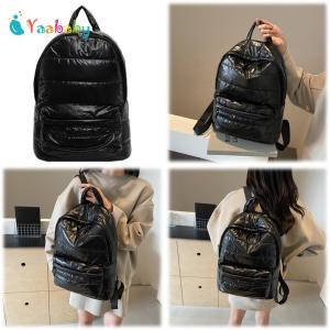 Puffer Daypack Multi Pocket for Women Men Shoulder Bag Adjustable Strap Rucksack for Work Travel