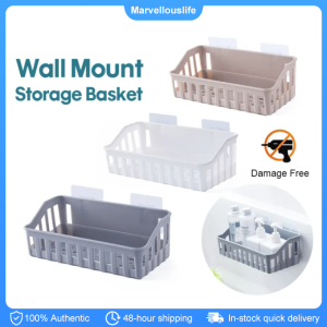 Wall-mounted Bathroom Storage Rack Self Adhesive Shampoo Holder Kitchen Organizer Shelves
