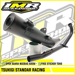 KNALPOT TSUKIGI STANDAR RACING JUPITER MX 135 OLD NEW MX KING 150 JUPITER Z Z1 VEGA R ZR RR FORCE ASTREA GRAND SUPRA FIT 100 X 125 ABSOLUTE REVO FIT 110 BLADE KHARISMA STANDAR RACING 100% ORIGINAL IMR BUKAN AHM VND DAENG MOTOR