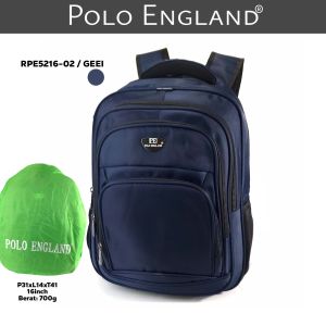 RPE5216-02 TAS RANSEL POLO ENGLAND TAS RANSEL LAPTOP TAS RANSEL 16INCI TAS PRIA WANITA