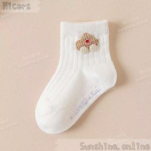 Cotton Mid-calf Socks Baby Boy 6-24 Months Old With Anti-slip Cute Thickened Socks