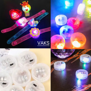 Combo 40 Đèn LED mini - Bánh xe tròn phát sáng 7 màu có chớp - Phụ kiện chuyển đổi đồ chơi  trang trí.v.v