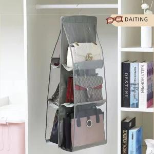 DAITING Túi lưu trữ treo túi treo đôi bên trong suốt sáu lớp lưu trữ túi phòng ngủ tủ quần áo lưu trữ túi bụi túi