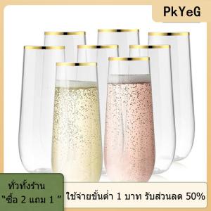 [COD] PkYeG TOOL แก้วไวน์พลาสติกกันแตกขนาด270มล. แก้วทัมเบลอร์ใส่ไวน์แดงสำหรับสัตว์เลี้ยงแก้วเบียร์น้ำผลไม้ใสใช้ซ้ำได้