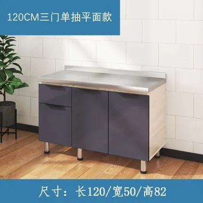 Storage Cabinet Household with Gas Sink Cabinets Stainless Steel Kitchen Washing Integrated