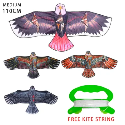 BINLU Large Eagle Kite Saranggola for Kids and Adults Big Bird Kite Easy to Fly with Kite String and Reel Outdoor Toys for Beach Garden Park High Quality Realistic Design Flying Toys PH Stock