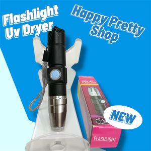 Happy Pretty Shop Nail Dryer Lamp Mini Ice UV Flashlight for Manicure USB Rechargeable Portable Nail Dryer UV Gel