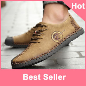 【Higher Quality】Fashion Rubber Sole Leather Shoes for men 2023 New British Leisure Fashion Casual Shoes for men Formal Shoes Size:38-47