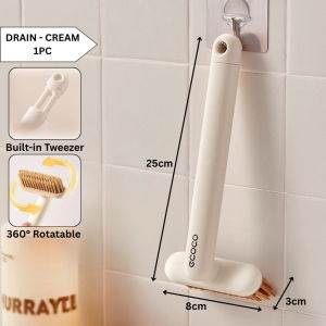 Ready Stock 2in1 Long Handle Drain Gap Floor Deep Cleaning Brush Rotatable 360° Bristle Scrubber Heavy Duty Cleaner Multi Purpose Household Tool Berus Tangan Lembut Lantai Serbaguna Tandas Bilik Air Kitchen Bathroom Tile Window Track Sinki Corner Dirt