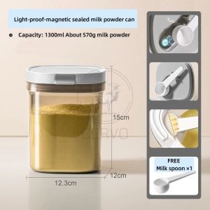 Airtight Container Milk Powder Jar Storage Bekas Kedap Udara Susu Tepung 奶粉密封容器 1300ml 1800ml
