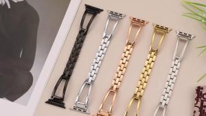 Wearlizer Compatible with Watch Band 42/46/38/40/41/44/45/49mm Women Dressy Fancy Stainless Steel Metal Strap Pretty Designer Bracelet for iWatch Series 11 10 9 8 7 6 5 4 SE/Ultra 3 2 1