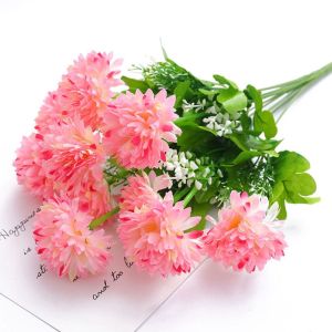 YTRYTWE Real Touch Artificial Chrysanthemum Flowers 10 Heads Lifelike Artificial Bouquet Wedding Bouquet Bridal Bouquet Fake Flower Home Decoration