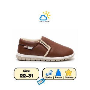 First Light K21 Brown Sepatu Anak Balita Gratis Kaos Kaki