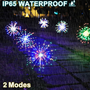 Seasonal decorative lights Solar Powered 90/120 LED Fireworks lamp For Garden Courtyard Christmas Lights