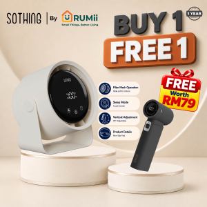 [ BUY 1 FREE 1] SOTHING Desktop Filtering Fan-Air With Filter DSHJ-S-2423A