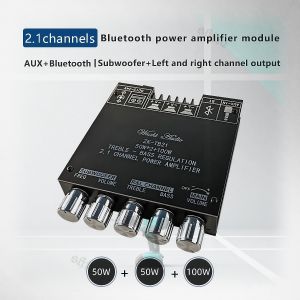 TDA7498E ZK-TB21 High Power 2.1 Channel Bluetooth Amplifier 160W*2+220W Subwoofer para sa Audio ng Kotse at Bahay