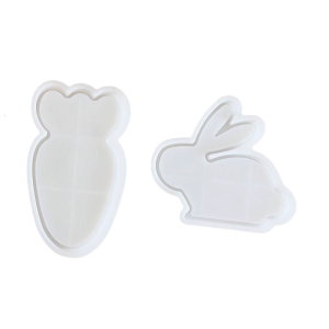 Carrot Shape Resin Tray Molds for Tray Bunnies Shape Resin Tray Silicone Molds for Epoxy Resin Holder