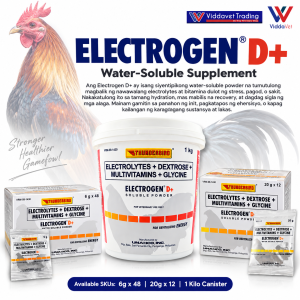 Thunderbird Electrogen D+ 20g Water Soluble Electrolyte Powder for Gamefowl electrogene powder 1kg