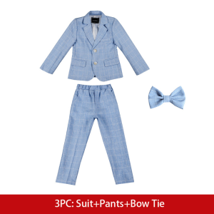 Americana Suit for Kids Kids Boys Suit Blazer Pants Attire Set Formal Tuxedo Outfit Wedding Party Dresswear Toddler Christmas  4-12years 4PC （Coat+Vest+Pants+Tie）