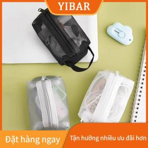YIBAR Lưới túi mỹ phẩm lưới trang điểm Túi Lưới Trong Suốt Dây Kéo Túi cho văn phòng du lịch lưu trữ túi vệ sinh Túi trang điểm Túi