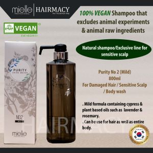 [Hairmacy] Mielle Professional Purity Shine Water Shampoo Original No1 800ml || Mild No2 800ml || Plus No3 800ml