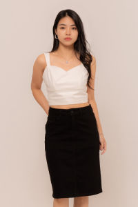 RIMINI - Rok Jeans Hitam Midi Size 26-33 - Tenley Skirt 5245