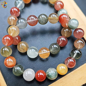 Super Premium Grade Colorful Duo Bao Rabbit Hair Rutilated Quartz Bracelet