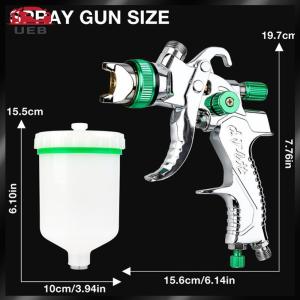 [UEB AUTO]หัวฉีด 1.4 มม. สเปรย์ HVLP มืออาชีพ 600 มล. เครื่องสเปรย์ไร้สายบ้านสเปรย์แรงโน้มถ่วง G-un DIY สเปรย์ชุดสี (w / 1.7 / 2.0 มม.)