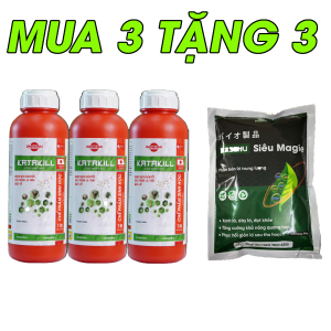 COMBO 3 CHAI Katakill - Tặng 3 Siêu Magie Kẽm 500g -  Katakill(1000ml) – 350 SC mát bông mát trái an toàn hiệu quả